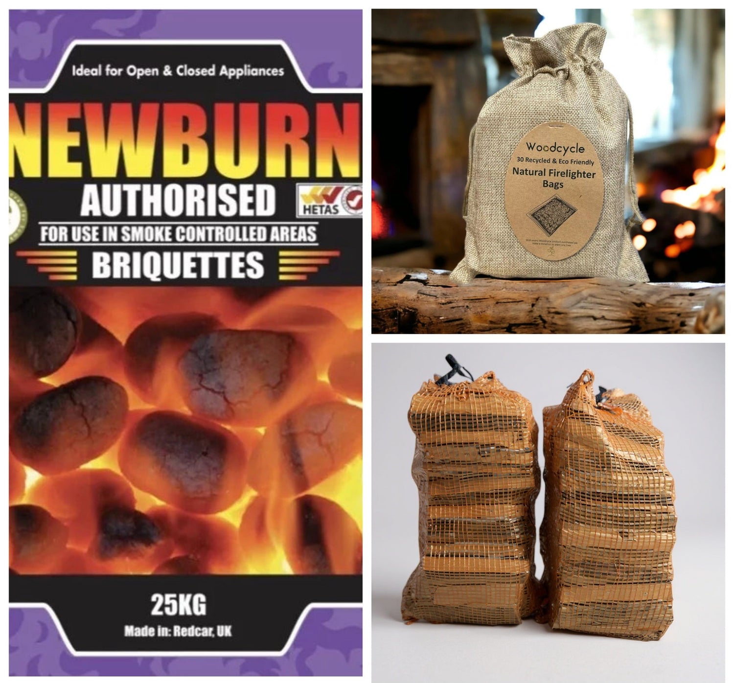 Kindling, Firelighters and Coal