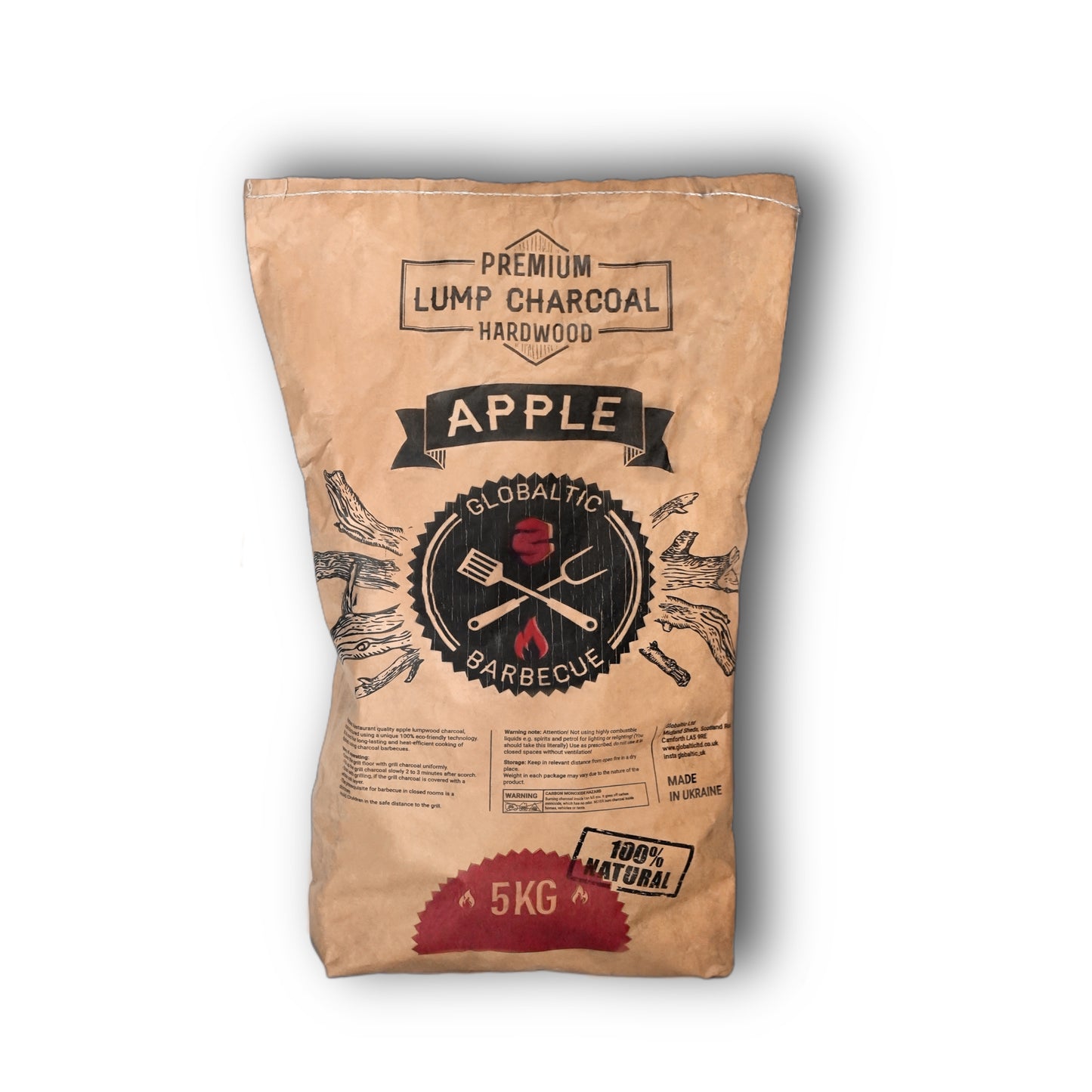 Apple Lump wood charcoal 5kg