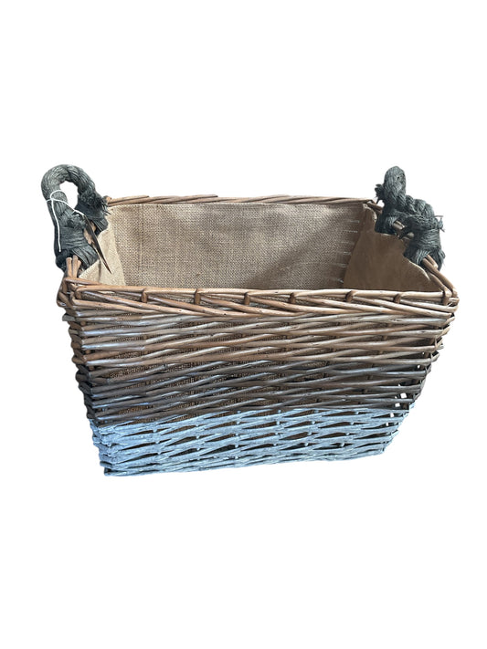 Trio colour rope handle basket