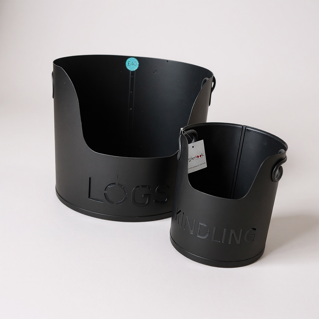 Log & Kindling bucket set - Black