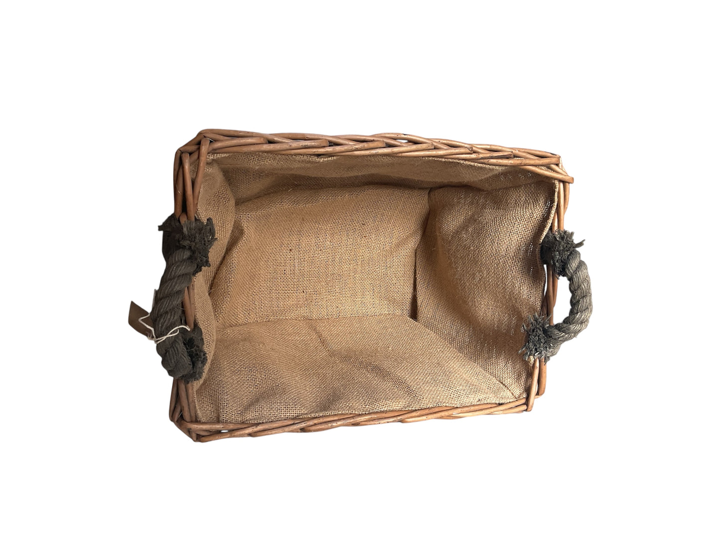 Trio colour rope handle basket