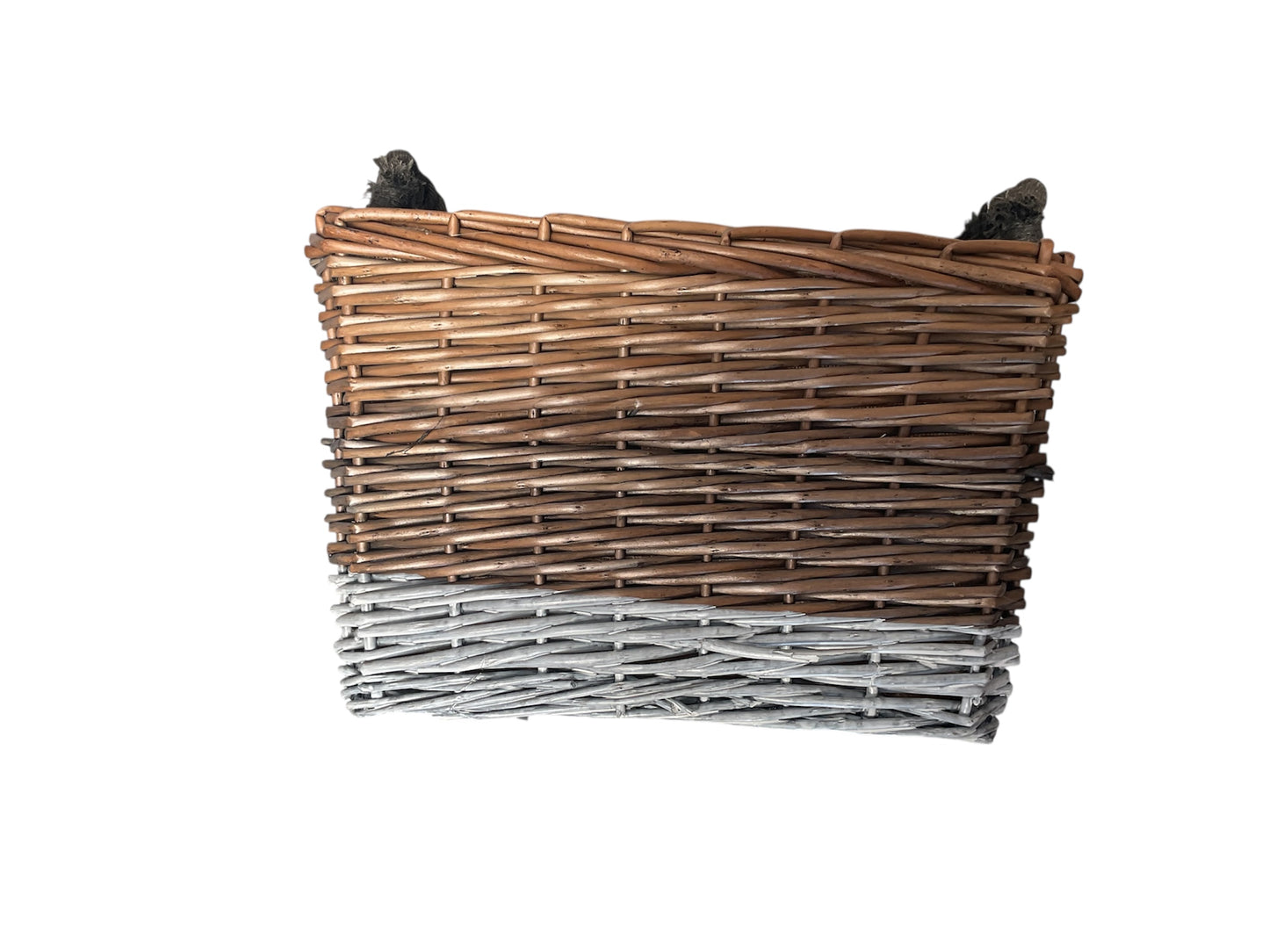 Trio colour rope handle basket