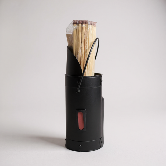 Matchsticks and holder - Black