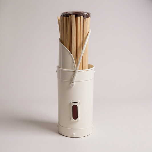 Matchsticks and holder - Cream