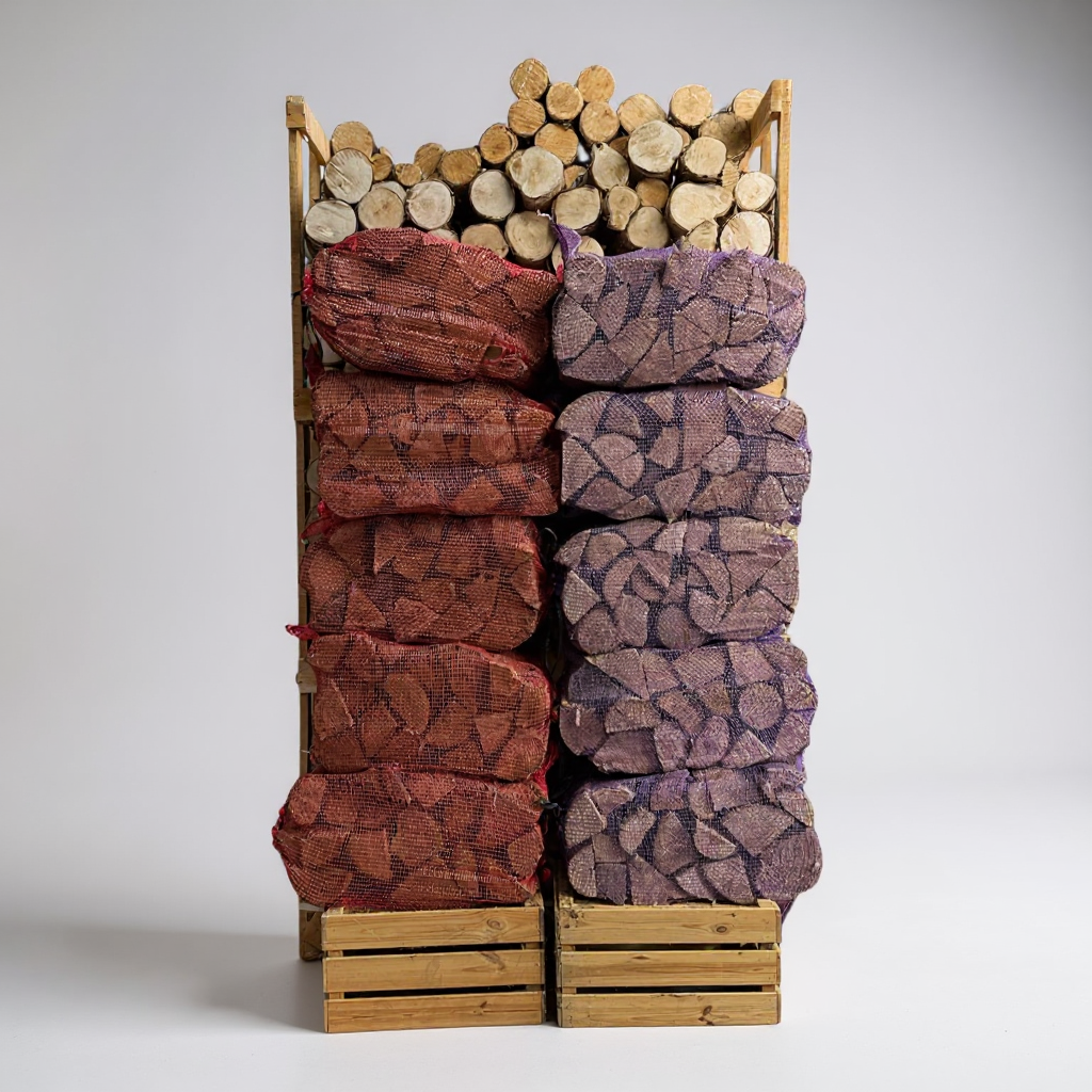 5 Ash, 5 Oak Hardwood Logs