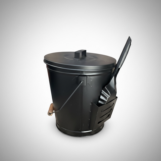 Large ash bucket with shovel