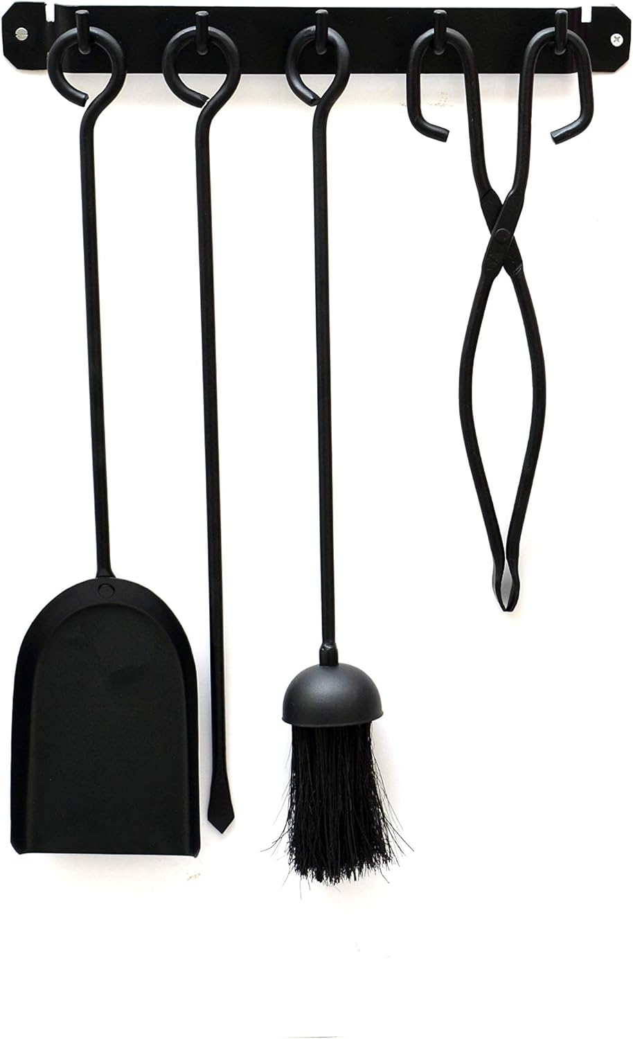 Matt Black Wall Hanging 4Pcs Fire Tool Set